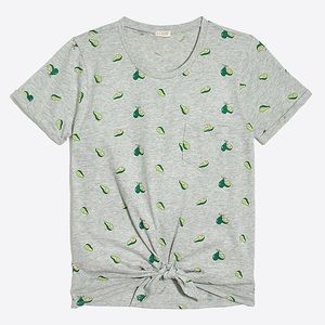 J CREW AVOCADO PRINTED TEE